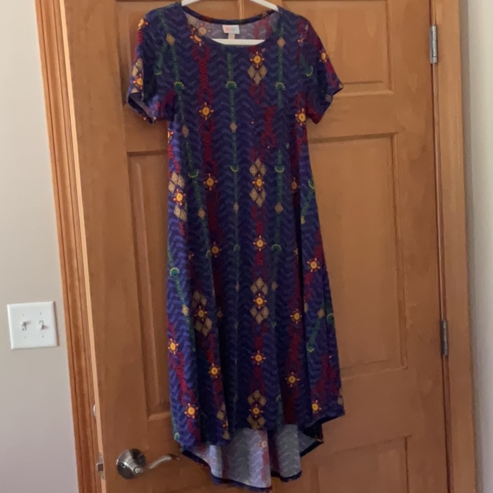 LuLaRoe Multicolor Chevron Dress